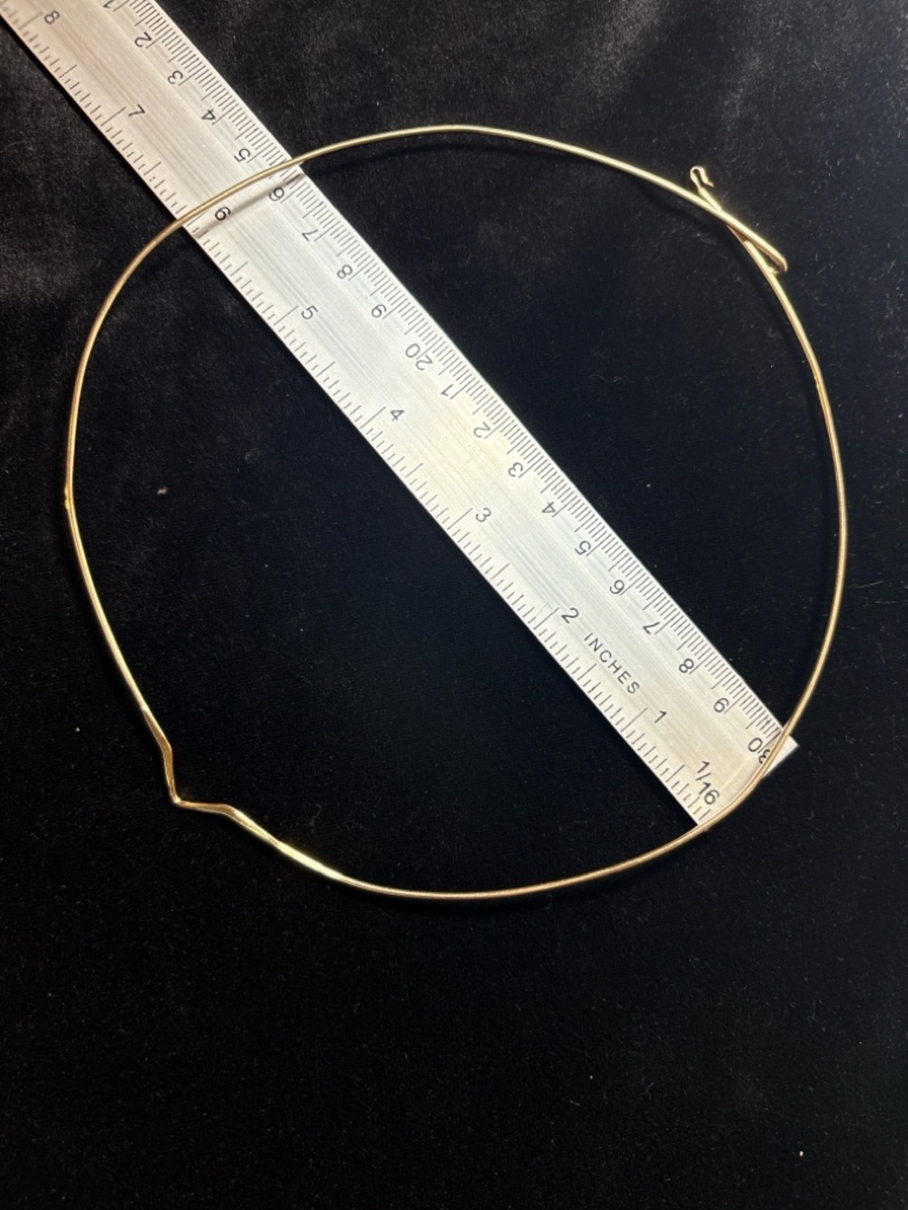 Vintage 12K Gold Filled Choker Necklace Minimalist Collar 1/20 GF - Picture 5 of 7